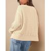 imagePRETTYGARDEN Womens 2024 Fall Oversized Crewneck Sweatshirts Casual Long Sleeve Pullover Waffle Knit Shirts TopBeige