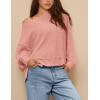 imagePRETTYGARDEN Womens 2024 Fall Oversized Crewneck Sweatshirts Casual Long Sleeve Pullover Waffle Knit Shirts TopCoral Pink