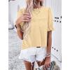 imagePRETTYGARDEN Womens 2024 Summer Tops Casual Crewneck Ruffle Short Sleeve Eyelet Babydoll Blouse ShirtsApricot