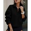 imagePRETTYGARDEN Womens Half Zip Sweatshirts Hoodies 2024 Trendy Long Sleeve Pullover Tops Fall Winter Outfits with PocketsBlack