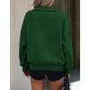 imagePRETTYGARDEN Womens Half Zip Sweatshirts Hoodies 2024 Trendy Long Sleeve Pullover Tops Fall Winter Outfits with PocketsDark Green