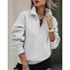 imagePRETTYGARDEN Womens Half Zip Sweatshirts Hoodies 2024 Trendy Long Sleeve Pullover Tops Fall Winter Outfits with PocketsGrey
