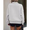 imagePRETTYGARDEN Womens Half Zip Sweatshirts Hoodies 2024 Trendy Long Sleeve Pullover Tops Fall Winter Outfits with PocketsGrey