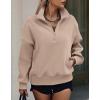 imagePRETTYGARDEN Womens Half Zip Sweatshirts Hoodies 2024 Trendy Long Sleeve Pullover Tops Fall Winter Outfits with PocketsLight Coffee