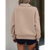 imagePRETTYGARDEN Womens Half Zip Sweatshirts Hoodies 2024 Trendy Long Sleeve Pullover Tops Fall Winter Outfits with PocketsLight Coffee