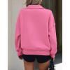 imagePRETTYGARDEN Womens Half Zip Sweatshirts Hoodies 2024 Trendy Long Sleeve Pullover Tops Fall Winter Outfits with PocketsPink