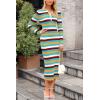 imagePRETTYGARDEN Womens 2024 Fall Striped Sweater Dress Long Sleeve Button V Neck Knit Midi Bodycon DressesStriped Light Blue
