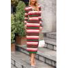 imagePRETTYGARDEN Womens 2024 Fall Striped Sweater Dress Long Sleeve Button V Neck Knit Midi Bodycon DressesStriped Red