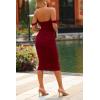 imagePRETTYGARDEN Womens Summer Off The Shoulder Ruched Bodycon Dresses Sleeveless Fitted Party Club Midi DressWine Red