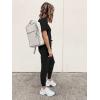 imagePRETTYGARDEN Womens Two Piece Outfit Short Sleeve Pullover with Drawstring Long Pants Tracksuit Jogger SetAblack