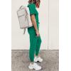 imagePRETTYGARDEN Womens Two Piece Outfit Short Sleeve Pullover with Drawstring Long Pants Tracksuit Jogger SetBright Green