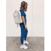 imagePRETTYGARDEN Womens Two Piece Outfit Short Sleeve Pullover with Drawstring Long Pants Tracksuit Jogger SetDark Blue