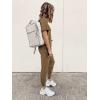 imagePRETTYGARDEN Womens Two Piece Outfit Short Sleeve Pullover with Drawstring Long Pants Tracksuit Jogger SetDark Khaki