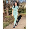 imagePRETTYGARDEN Womens Two Piece Outfit Short Sleeve Pullover with Drawstring Long Pants Tracksuit Jogger SetGreen