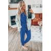imagePRETTYGARDEN Womens Two Piece Outfit Short Sleeve Pullover with Drawstring Long Pants Tracksuit Jogger SetGrey Blue