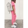 imagePRETTYGARDEN Womens Two Piece Outfit Short Sleeve Pullover with Drawstring Long Pants Tracksuit Jogger SetLight Pink