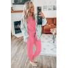 imagePRETTYGARDEN Womens Two Piece Outfit Short Sleeve Pullover with Drawstring Long Pants Tracksuit Jogger SetLight Pink