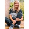 imagePRETTYGARDEN Womens Two Piece Outfit Short Sleeve Pullover with Drawstring Long Pants Tracksuit Jogger SetStriped Black