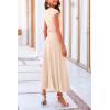 imagePRETTYGARDEN Womens 2 Piece Summer Outfits Dressy Casual Knit Short Sleeve Crop Top High Waist Midi Skirt SetBeige