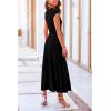 imagePRETTYGARDEN Womens 2 Piece Summer Outfits Dressy Casual Knit Short Sleeve Crop Top High Waist Midi Skirt SetBlack