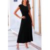 imagePRETTYGARDEN Womens 2 Piece Summer Outfits Dressy Casual Knit Short Sleeve Crop Top High Waist Midi Skirt SetBlack