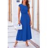 imagePRETTYGARDEN Womens 2 Piece Summer Outfits Dressy Casual Knit Short Sleeve Crop Top High Waist Midi Skirt SetBlue