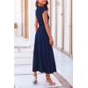 imagePRETTYGARDEN Womens 2 Piece Summer Outfits Dressy Casual Knit Short Sleeve Crop Top High Waist Midi Skirt SetDark Blue