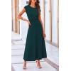 imagePRETTYGARDEN Womens 2 Piece Summer Outfits Dressy Casual Knit Short Sleeve Crop Top High Waist Midi Skirt SetDark Green