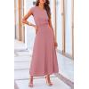 imagePRETTYGARDEN Womens 2 Piece Summer Outfits Dressy Casual Knit Short Sleeve Crop Top High Waist Midi Skirt SetDusty Pink