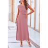 imagePRETTYGARDEN Womens 2 Piece Summer Outfits Dressy Casual Knit Short Sleeve Crop Top High Waist Midi Skirt SetDusty Pink