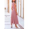 imagePRETTYGARDEN Womens 2 Piece Summer Outfits Dressy Casual Knit Short Sleeve Crop Top High Waist Midi Skirt SetDusty Pink