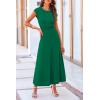 imagePRETTYGARDEN Womens 2 Piece Summer Outfits Dressy Casual Knit Short Sleeve Crop Top High Waist Midi Skirt SetGreen