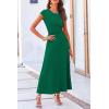 imagePRETTYGARDEN Womens 2 Piece Summer Outfits Dressy Casual Knit Short Sleeve Crop Top High Waist Midi Skirt SetGreen