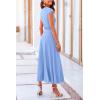 imagePRETTYGARDEN Womens 2 Piece Summer Outfits Dressy Casual Knit Short Sleeve Crop Top High Waist Midi Skirt SetLight Blue