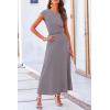 imagePRETTYGARDEN Womens 2 Piece Summer Outfits Dressy Casual Knit Short Sleeve Crop Top High Waist Midi Skirt SetLight Grey