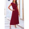 imagePRETTYGARDEN Womens 2 Piece Summer Outfits Dressy Casual Knit Short Sleeve Crop Top High Waist Midi Skirt SetWine Red