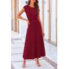 imagePRETTYGARDEN Womens 2 Piece Summer Outfits Dressy Casual Knit Short Sleeve Crop Top High Waist Midi Skirt SetWine Red