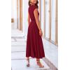 imagePRETTYGARDEN Womens 2 Piece Summer Outfits Dressy Casual Knit Short Sleeve Crop Top High Waist Midi Skirt SetWine Red
