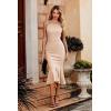 imagePRETTYGARDEN Womens Elegant Midi Bodycon Dress Sleeveless Backless Ruffle Hem Mermaid Formal Cocktail Wedding Guest DressesApricot