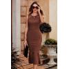 imagePRETTYGARDEN Womens Elegant Midi Bodycon Dress Sleeveless Backless Ruffle Hem Mermaid Formal Cocktail Wedding Guest DressesCoffee
