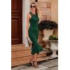 imagePRETTYGARDEN Womens Elegant Midi Bodycon Dress Sleeveless Backless Ruffle Hem Mermaid Formal Cocktail Wedding Guest DressesDark Green