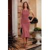 imagePRETTYGARDEN Womens Elegant Midi Bodycon Dress Sleeveless Backless Ruffle Hem Mermaid Formal Cocktail Wedding Guest DressesDark Pink
