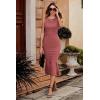 imagePRETTYGARDEN Womens Elegant Midi Bodycon Dress Sleeveless Backless Ruffle Hem Mermaid Formal Cocktail Wedding Guest DressesDark Pink