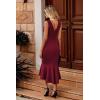 imagePRETTYGARDEN Womens Elegant Midi Bodycon Dress Sleeveless Backless Ruffle Hem Mermaid Formal Cocktail Wedding Guest DressesWine Red