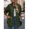 imagePRETTYGARDEN Womens Fall Clothes Trendy Casual Lightweight Jackets Oversized Winter Coat Outerwear with PocketsArmy Green