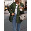 imagePRETTYGARDEN Womens Fall Clothes Trendy Casual Lightweight Jackets Oversized Winter Coat Outerwear with PocketsArmy Green
