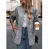 imagePRETTYGARDEN Womens Fall Clothes Trendy Casual Lightweight Jackets Oversized Winter Coat Outerwear with PocketsGrey