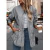 imagePRETTYGARDEN Womens Fall Clothes Trendy Casual Lightweight Jackets Oversized Winter Coat Outerwear with PocketsGrey