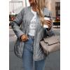 imagePRETTYGARDEN Womens Fall Clothes Trendy Casual Lightweight Jackets Oversized Winter Coat Outerwear with PocketsGrey