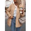 imagePRETTYGARDEN Womens Fall Clothes Trendy Casual Lightweight Jackets Oversized Winter Coat Outerwear with PocketsKhaki